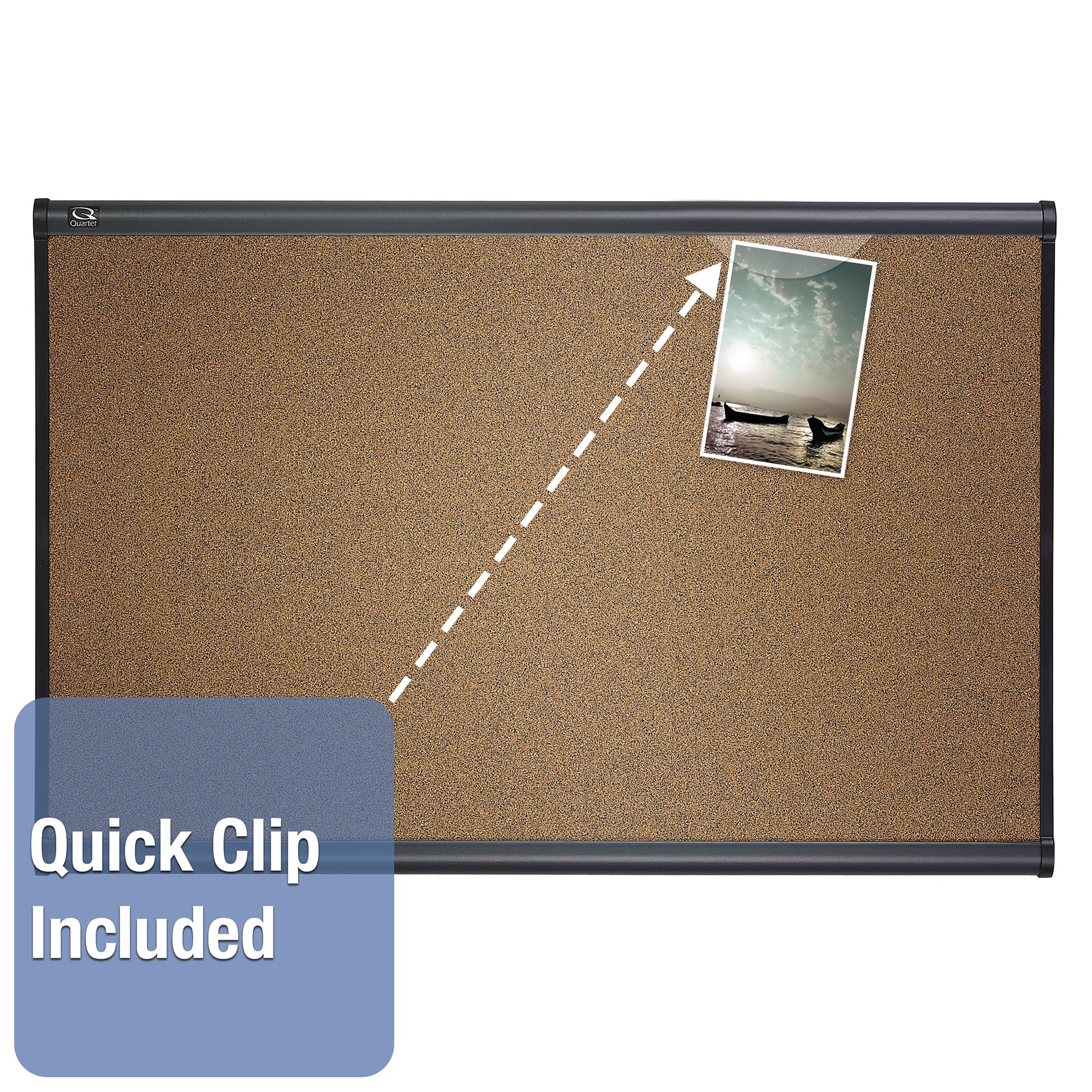 Quartet Cork Bulletin Board, Prestige, 4 x 3 feet, Graphite Finish ...