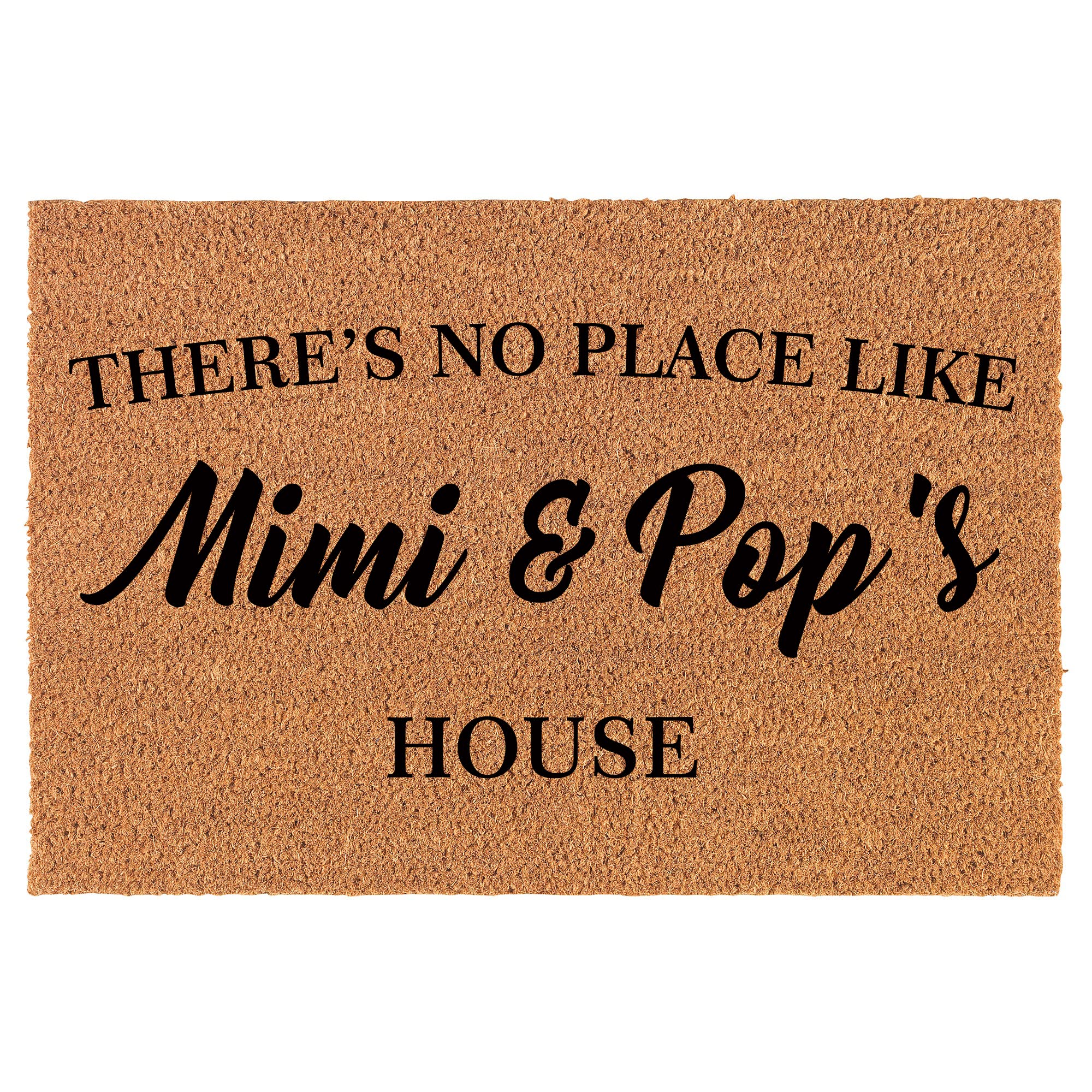 There's No Place Like Mimi & Pop's House Lucky Shamrock Doormat Bath Rug Welcome Mat Non-Slip Dust Floor Carpet for Kitchen Front Hall Lawn 16x24 inch
