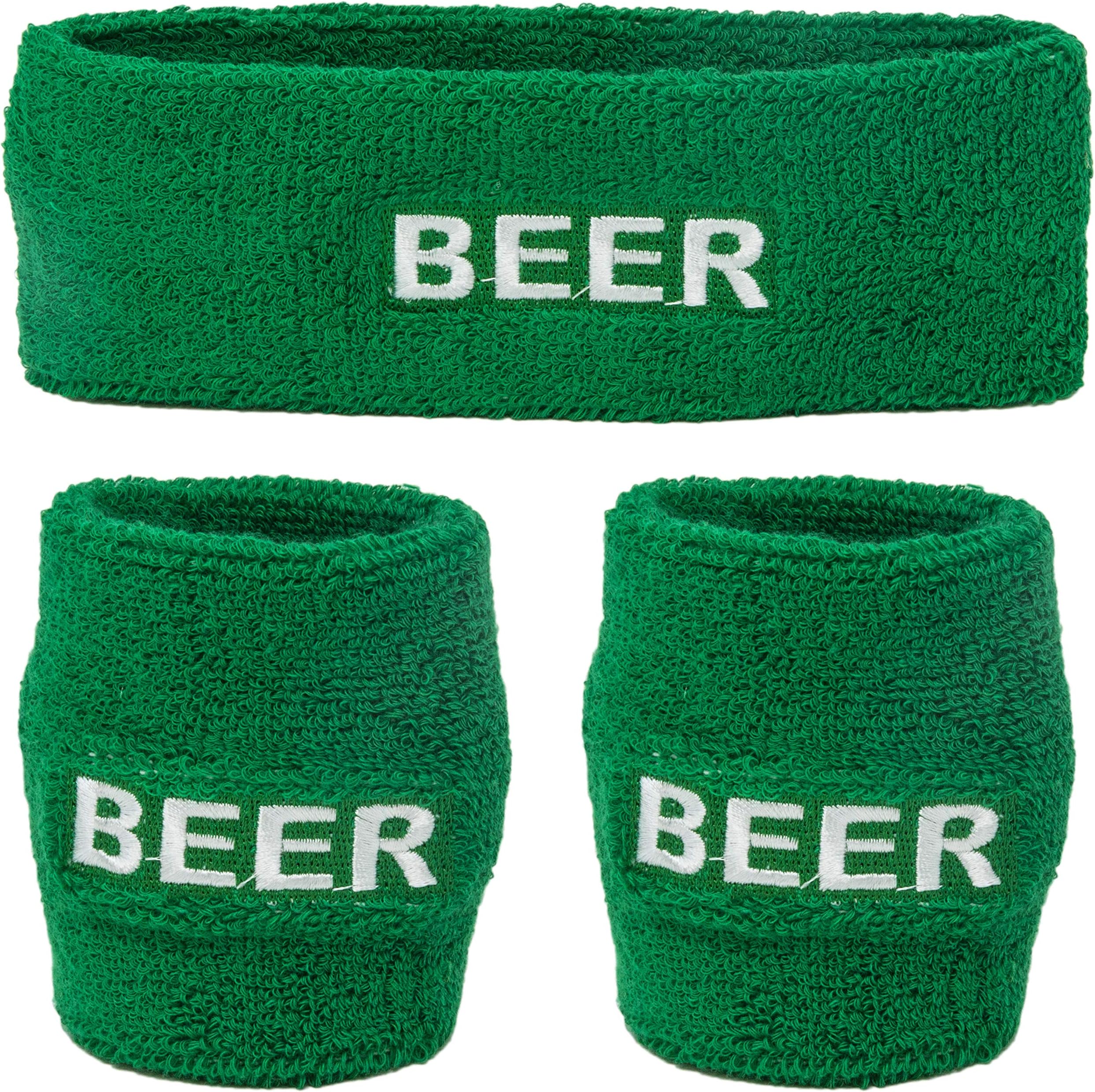 Party/Rage Unisex Sweatband Set (3-Pack: 1 Headband & 2 Wristbands)