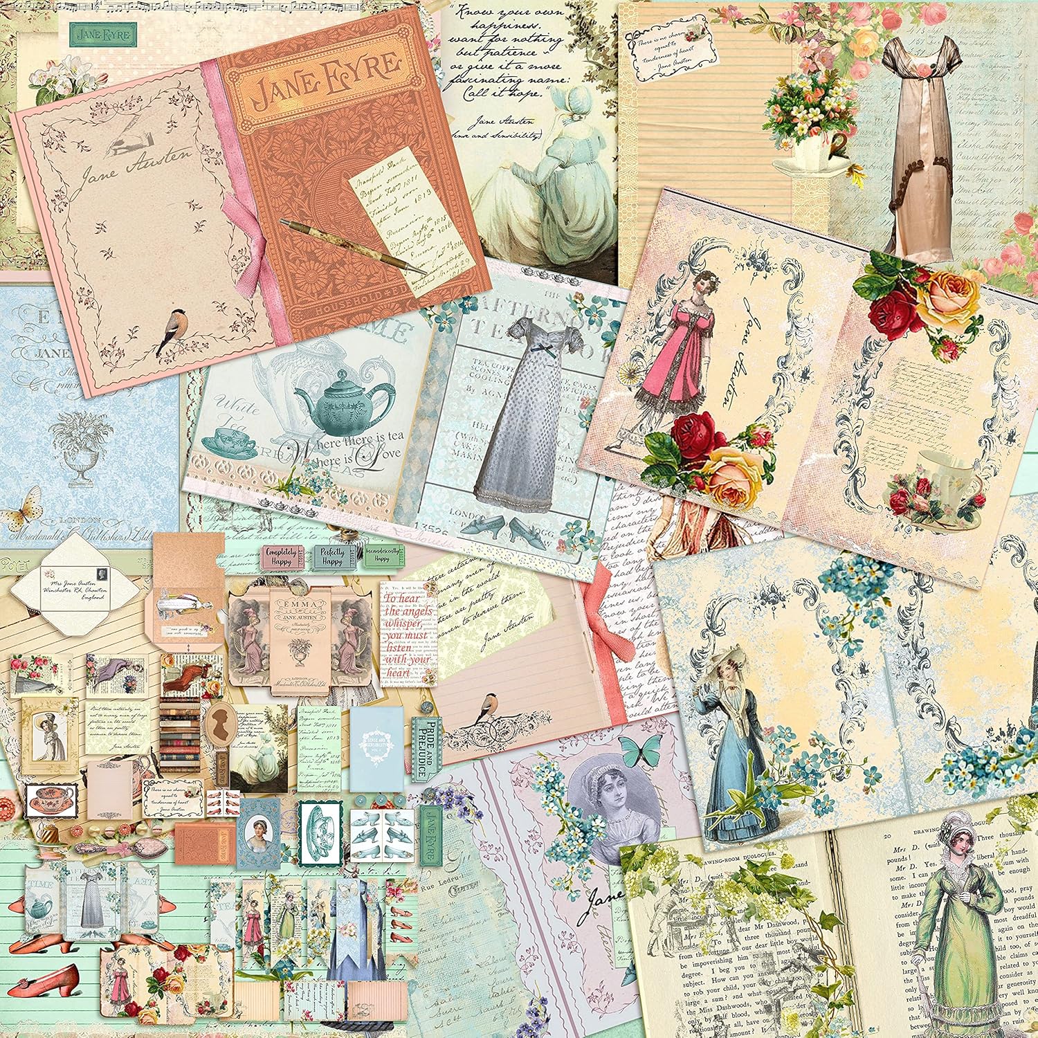 Jane Austen Junk Journal Pages - EZ Journal 7441