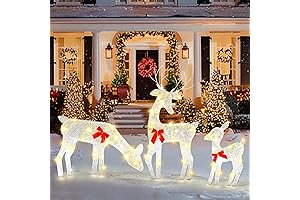 ATDAWN Pre-Lit Christmas Deer Decoration: Enhance Your Holiday Display with Festive Festivity