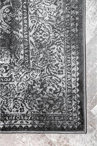 Miniatura 4 de nuLOOM Alfombra de área de transición estilo oriental Delores, 5 x 8, gris oscuro