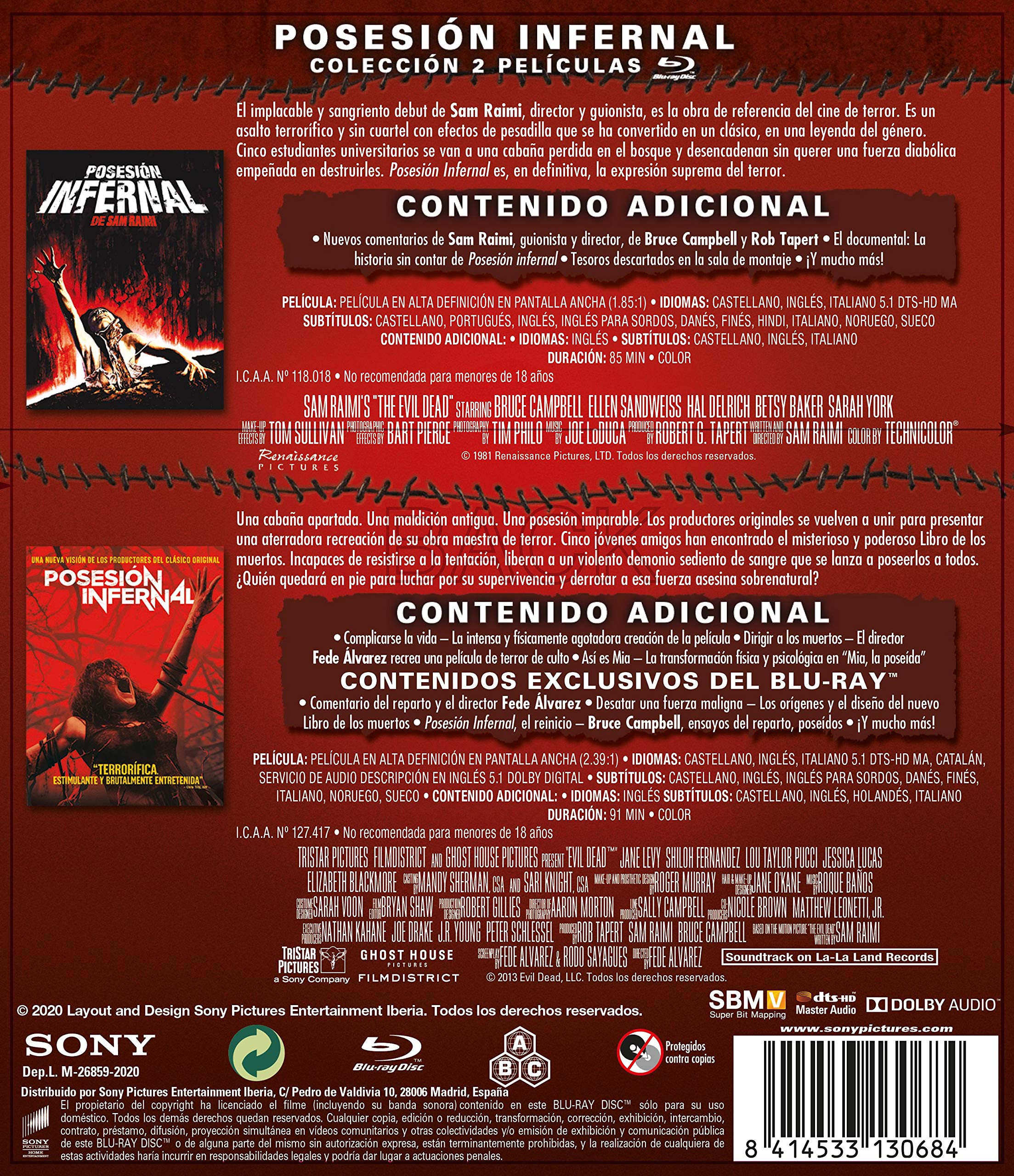 Posesión Infernal 1-2 (BD) [Blu-ray]