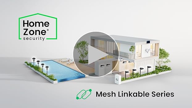Mesh Linkable Series 4-Pack Solar LED Security Pathway Light w