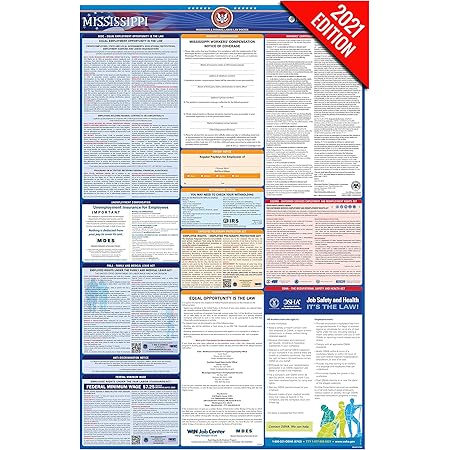 Amazon Com Al Labor Law Poster 2021 Edition State Federal And Osha Compliant Laminated Poster Alabama English Home Kitchen