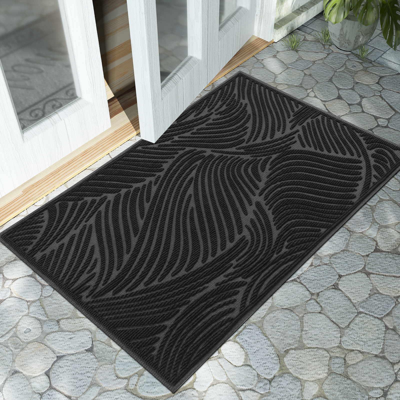 Amazon.com : Yimobra Doormat Outdoor Entrance, Simple Stripes All