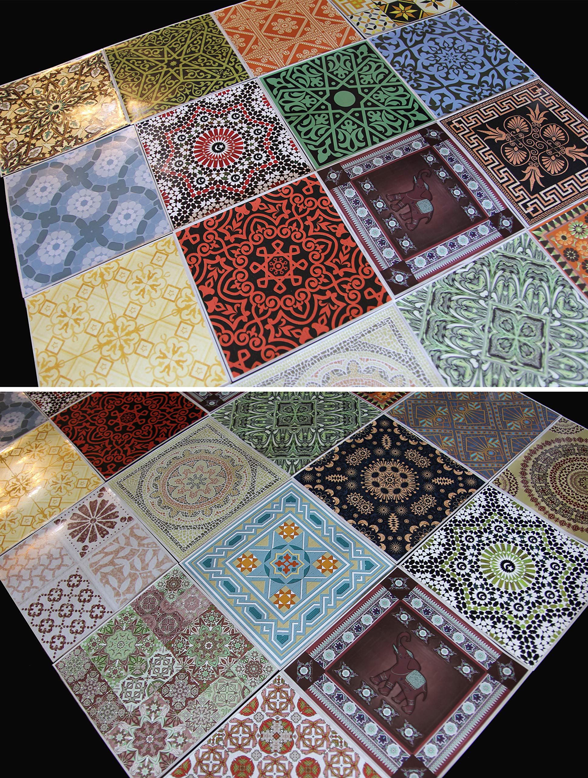 Buy 24pc Victorian Spanish Mix Kitchen Tile Stickers 4x4 Printed in 2d