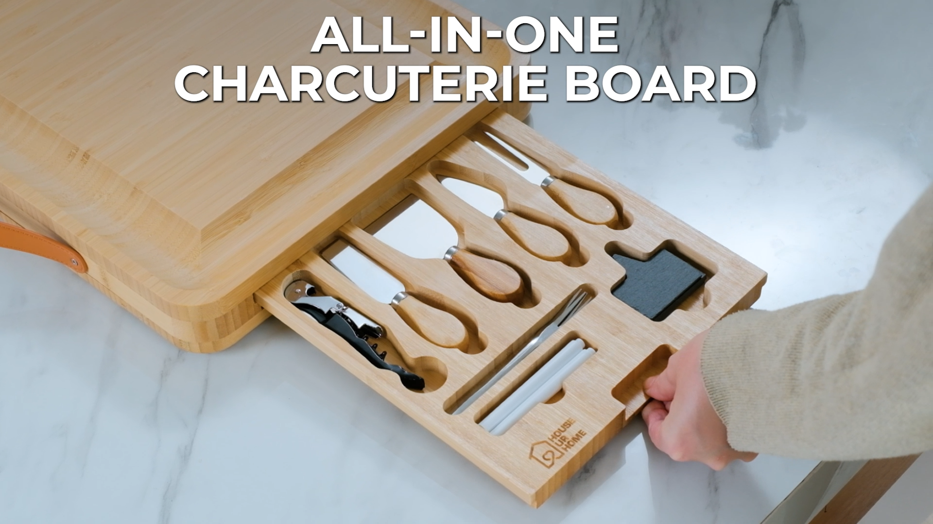 Amazon.com: Bamboo Charcuterie Board Gift Set – Housewarming Gift