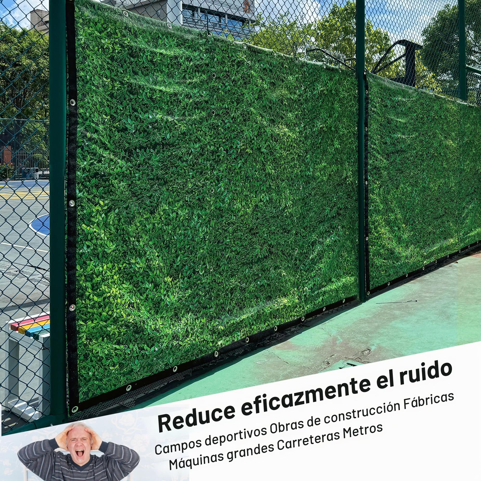 Aislamiento Acústico de Pared para Exteriores, 100 cm * 200 cm de cubierta insonorizada, cubierta de protección acústica, paredes de protección contra el ruido en obras, aires acondicionados