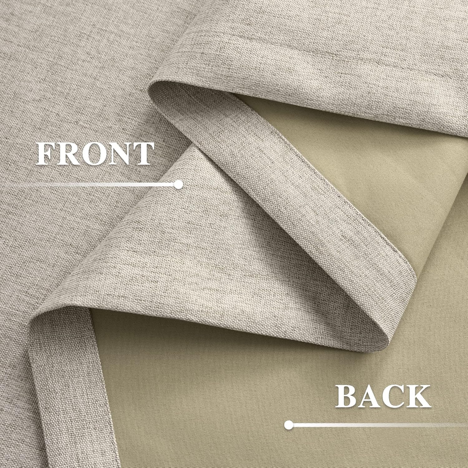 MAIHER Beige Extra Long Blackout Curtains 156 Inches Long 1 Panel 13FT Length 100% Blackout Linen Grommet Window Panels for High Ceiling Living Room 2 Story Curtains 50" W x 156" L