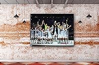 Vista 13 de SpiritualHands Póster de Lionel Messi, lienzo artístico de pared de Messi Argentina, carteles de fútbol de Leo Messi para dormitorio de niños