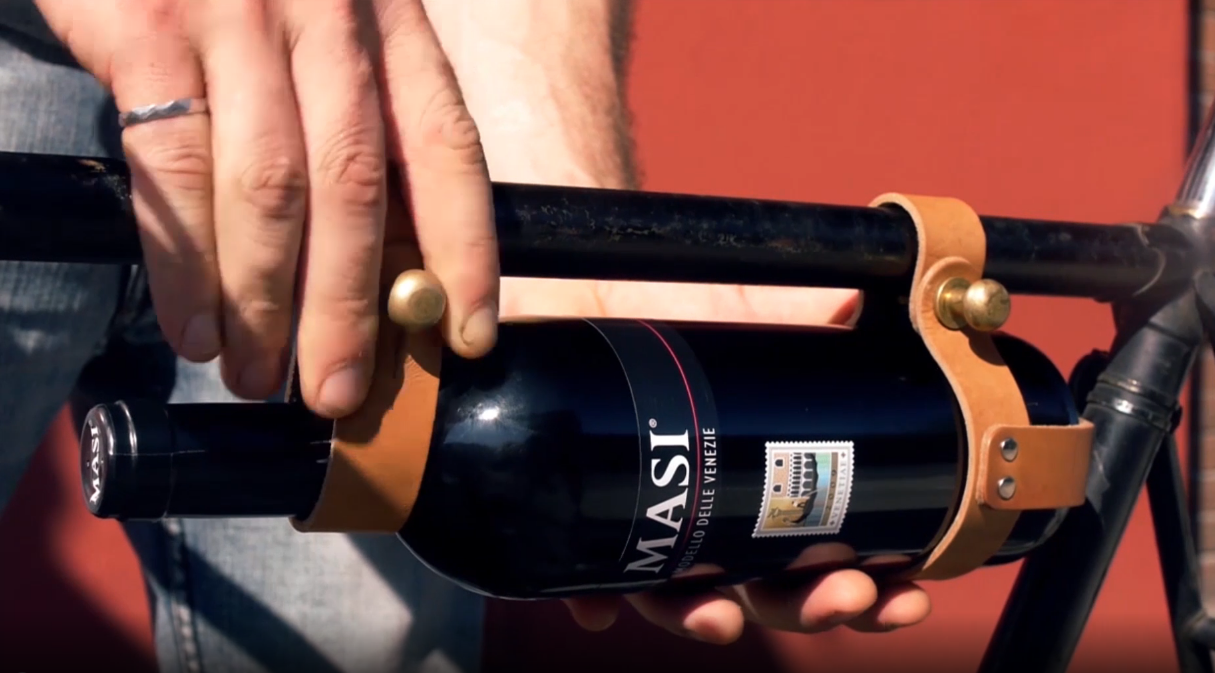 Porte-Bouteille Vélo En Cuir Perfk - Support 6 Bouteilles Pour Bière Et Eau - Accessoire Motard