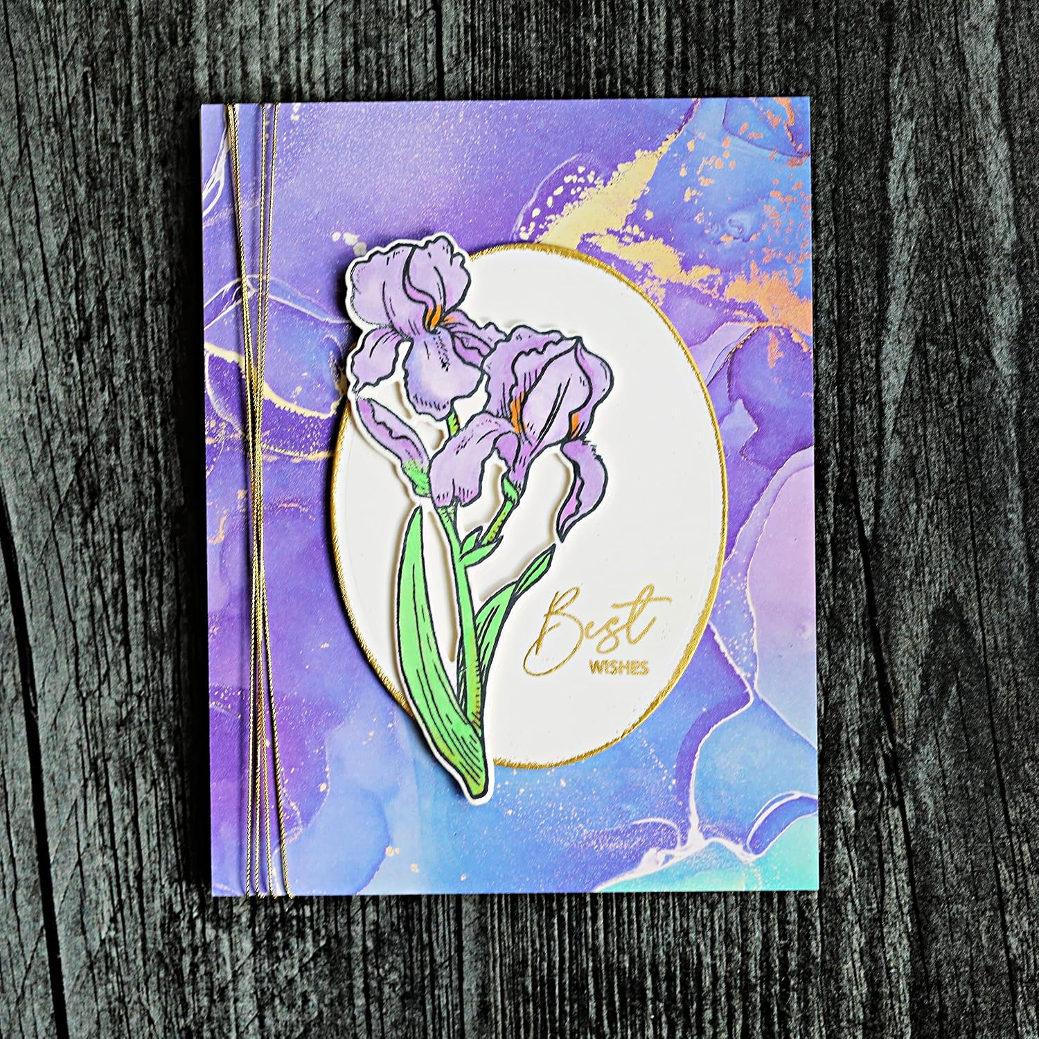 Clear Stamps - Happy Day Iris - Flower Stamp 4x6 Sheet - 11 Pieces