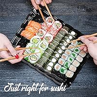 Vista 8 de Plasticpro - Bandejas de plástico para servir, rectangulares, 9 x 13 pulgadas, plato desechable para fiesta, 4 bandejas negras