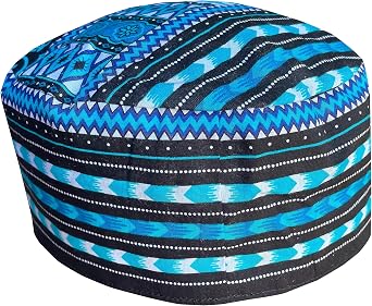 DA'IKI African Dashiki Kufi Hat Africa Kente Pattern Kofi Hat Afrikan Cap