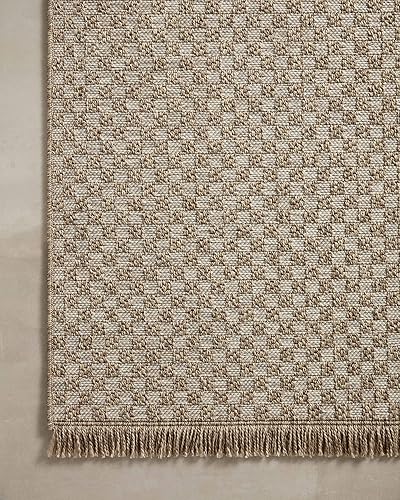 Miniatura 6 de Loloi II Dawn Collection IndoorOutdoor DAW-02 Tan 18" x 18" Sample Rug