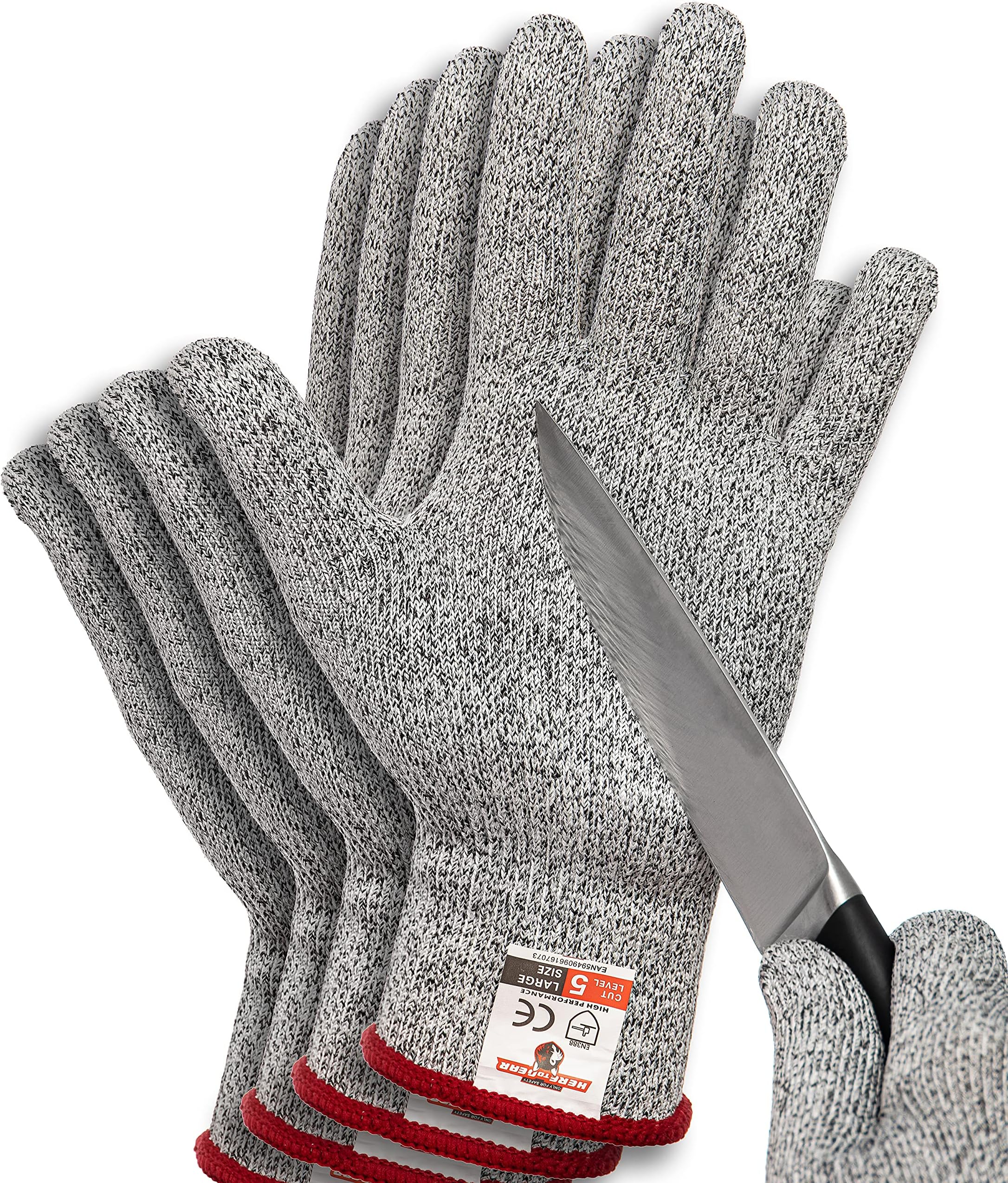 Cut Resistant Gloves - 2 PAIRS Small - Food Grade, Level 5 Protection from Kitchen Knives - Great while Shucking Oysters