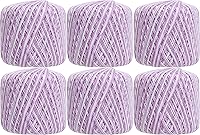 Vista 24 de Threadart - Paquete de 6 bolas de hilo de ganchillo multicolor 100% algodón puro, color 52