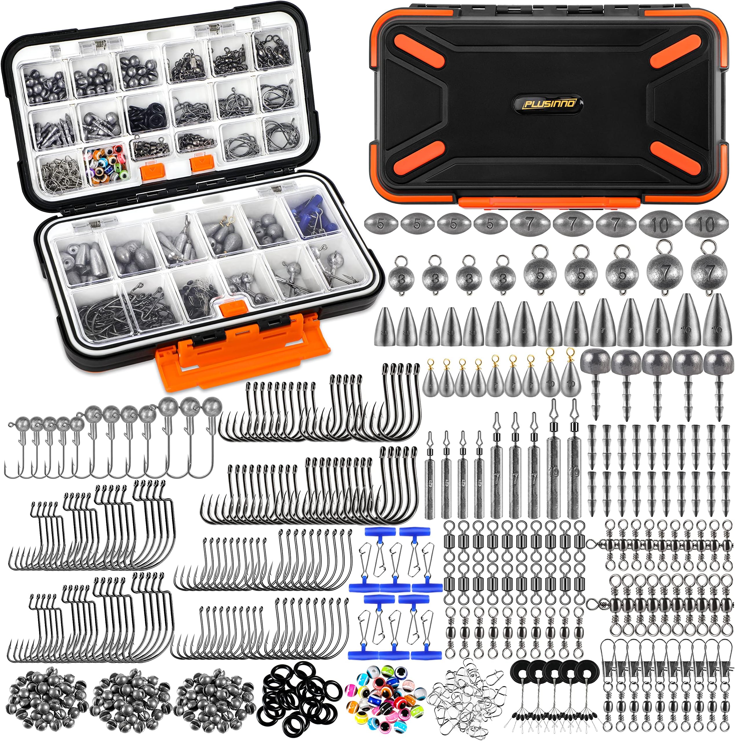 Kit d'accessoires de pêche - ARAMOX - 24 compartiments - Boîte en plastique - Léger et compact