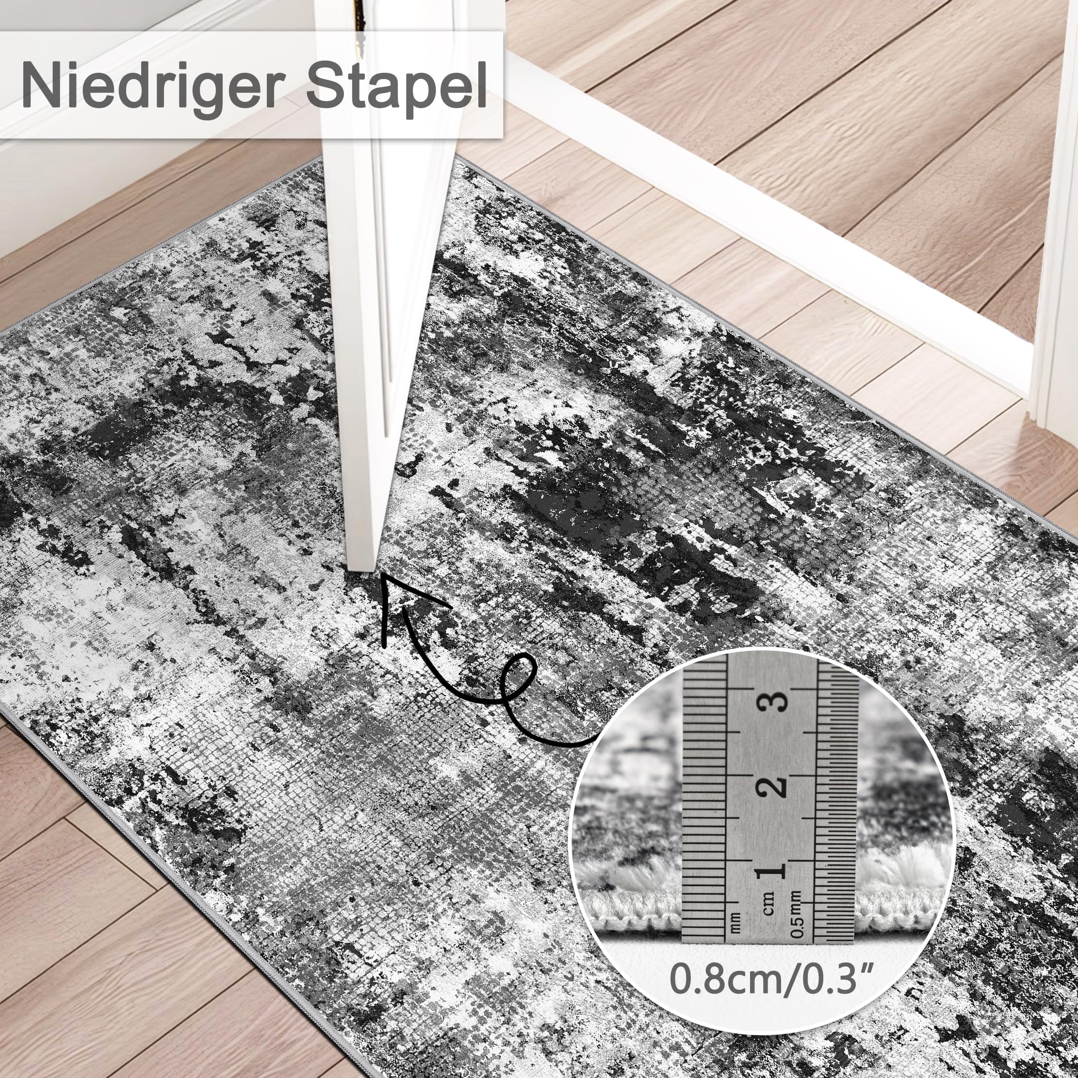 Muratap Vloerkleed - Japandi ART - Beige - 80x250 cm - Laagpolig - Boho Kleed