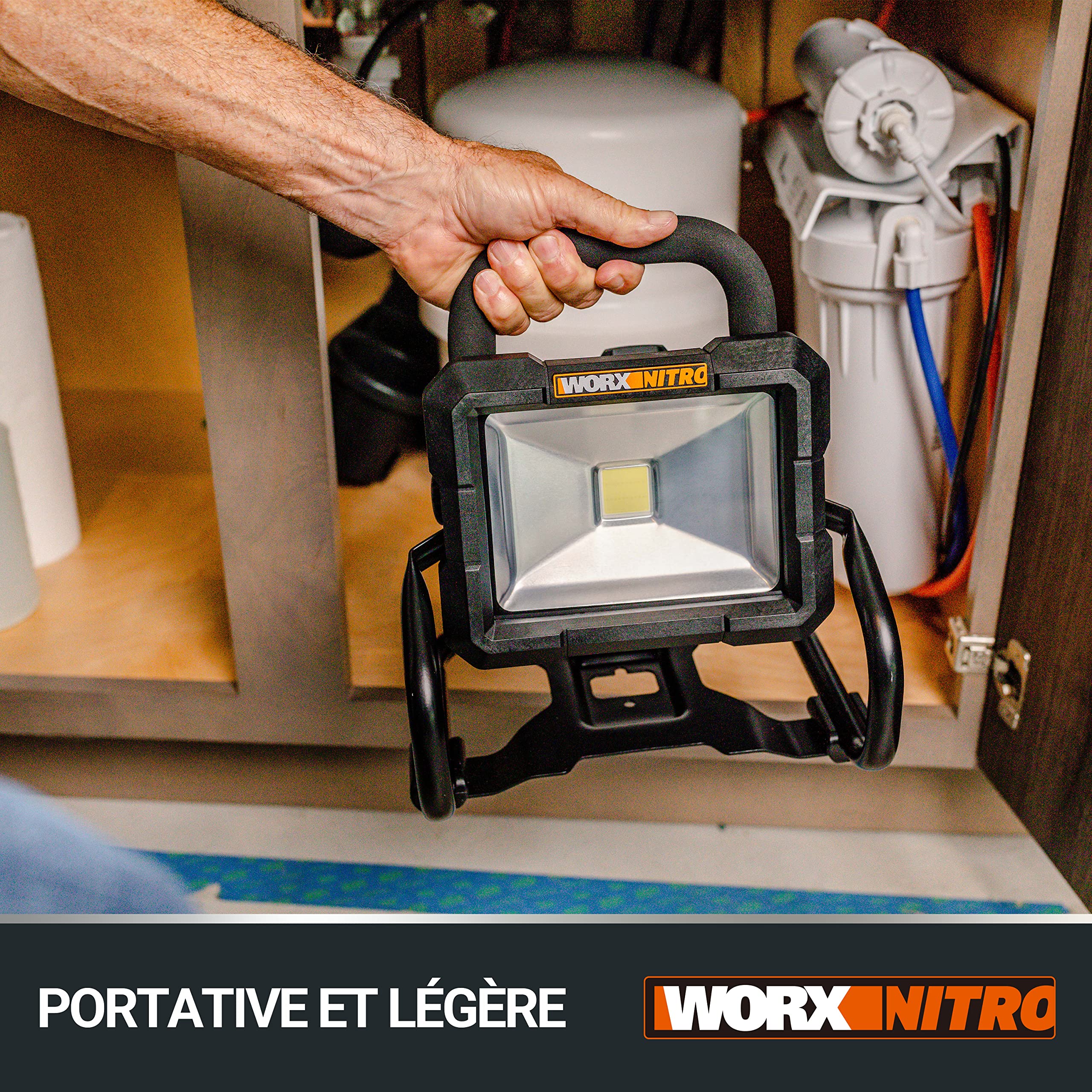 WORX Projecteur LED sans fil 20V WX026.9 1500 lm
