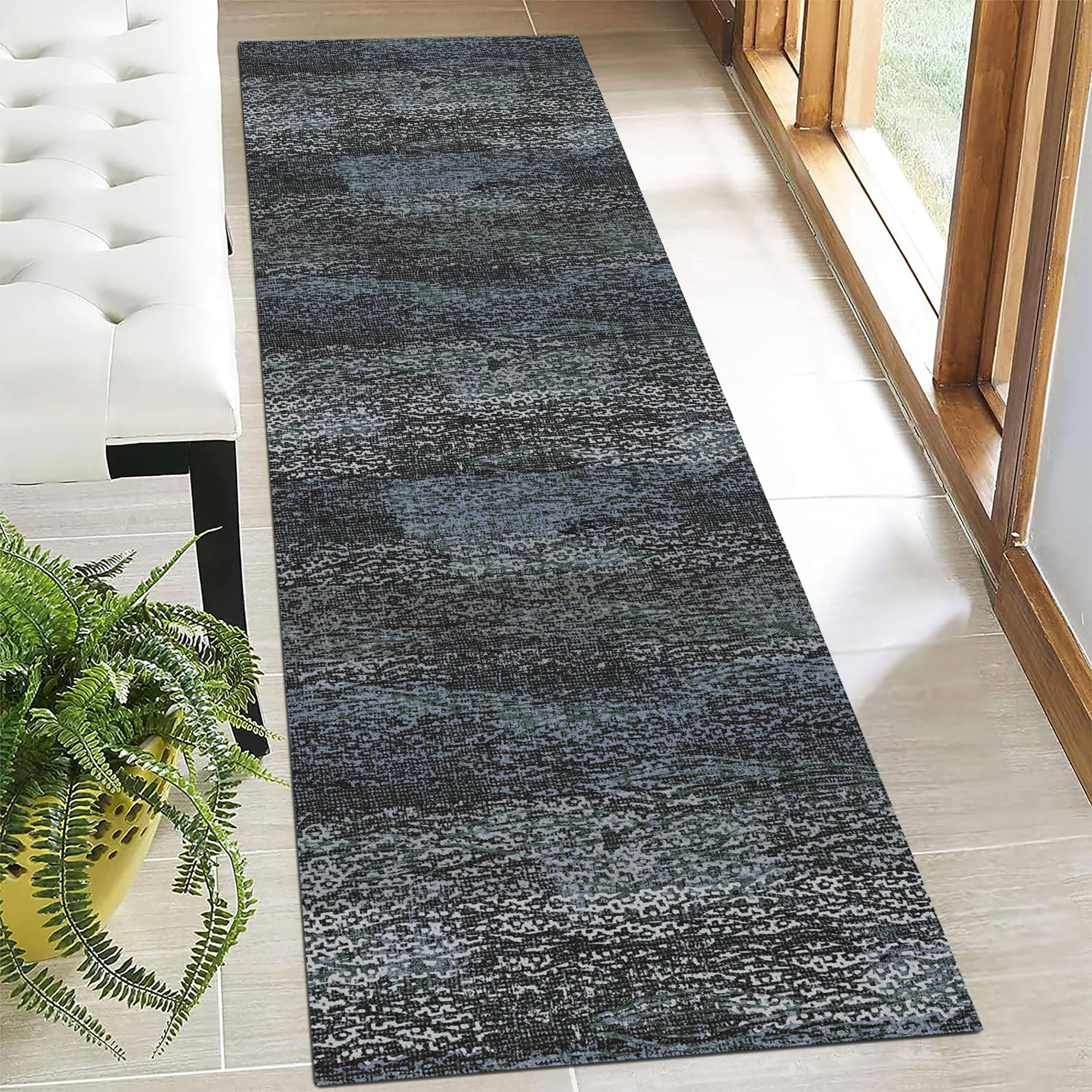RUGSURE Washable Area Rug - 1/6 Thick - Stain & Water Resistant Non-Slip - Resistant Rug for Living Room, Bedroom, Nursery, Pet & Child Friendly,
