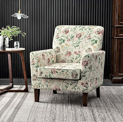 Miniatura 94 de Container Furniture Direct Silla de brazo contemporánea con marco de madera de abedul y tapicería de terciopelo, sillón para decoración de oficina y