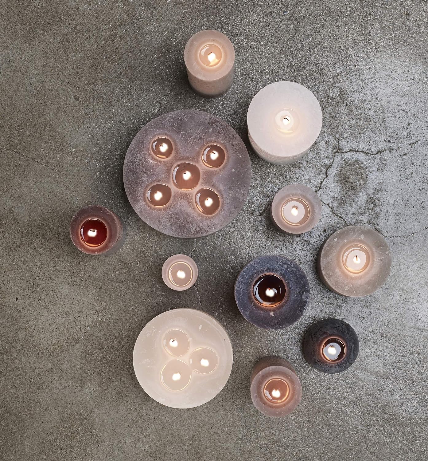 Bolsius 2 Pk. 3 Wick Rustic Pillar Party Wedding Candles Ivory 90X140mm (Arox 3 1/2 H. x 5 1/2 W. inch)
