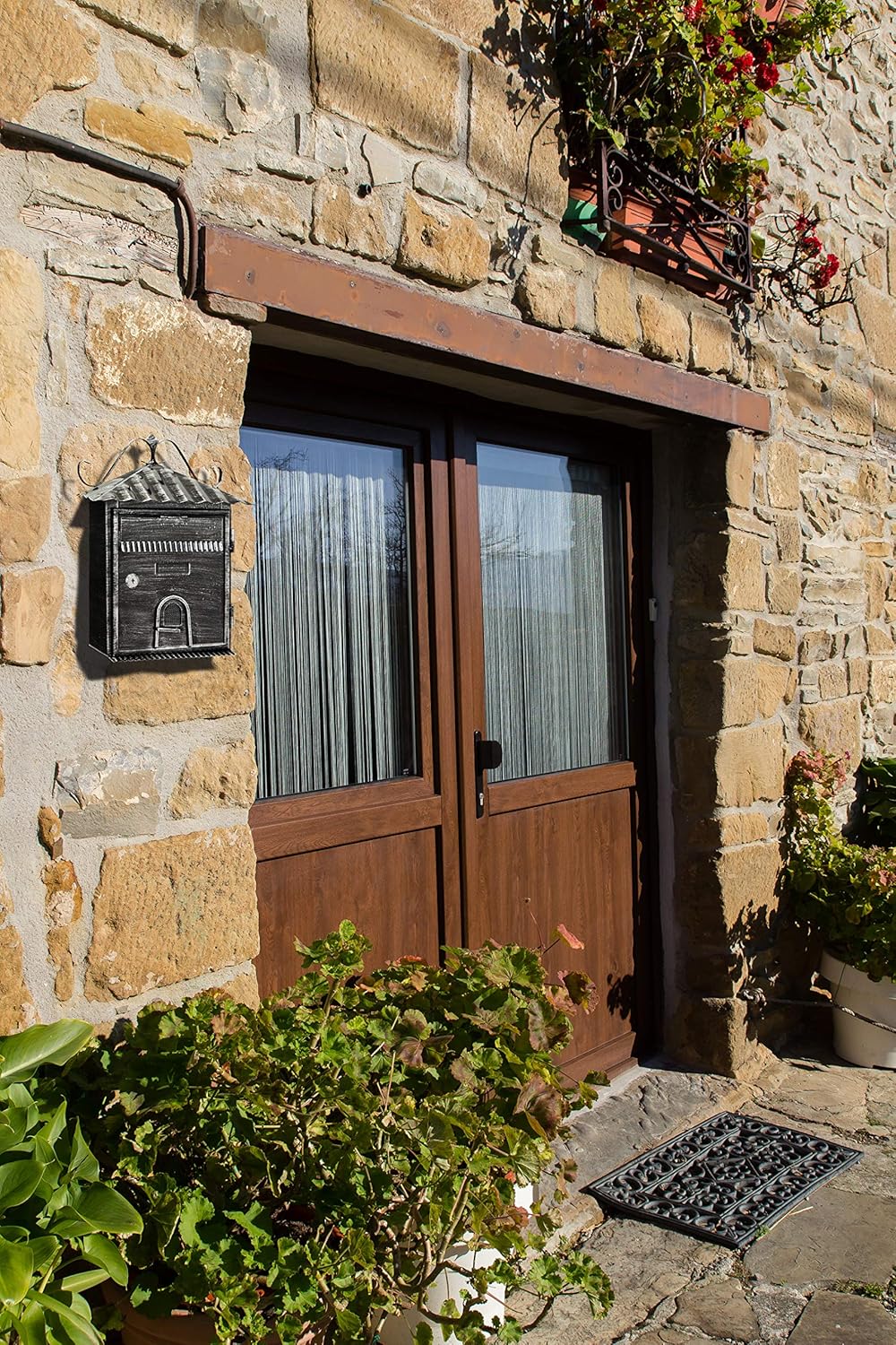 Domus 2204 Letterbox in Wrought Iron, Brushed Black