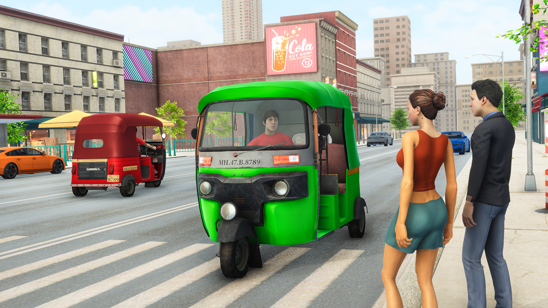 Real Tuk Tuk Rickshaw Driving Simulator City Transport Game App