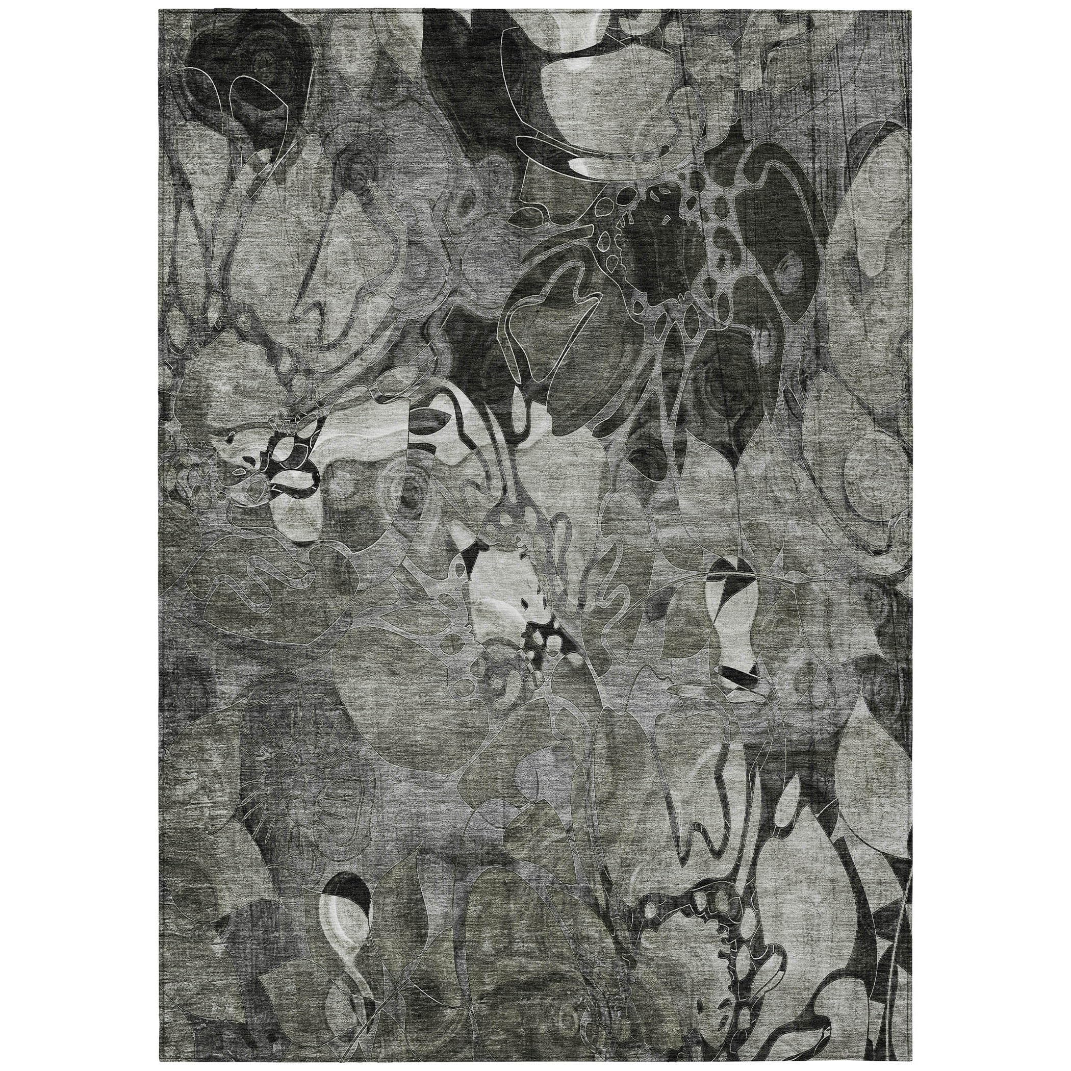 Photo 1 of Addison Rugs Chantille ACN558 Gray 5' x 7'6 Indoor Outdoor Area Rug, Stain Resistant, Machine Washable, Non Shedding, Bedroom, Living Room, Dining Room, Kitchen Rug
