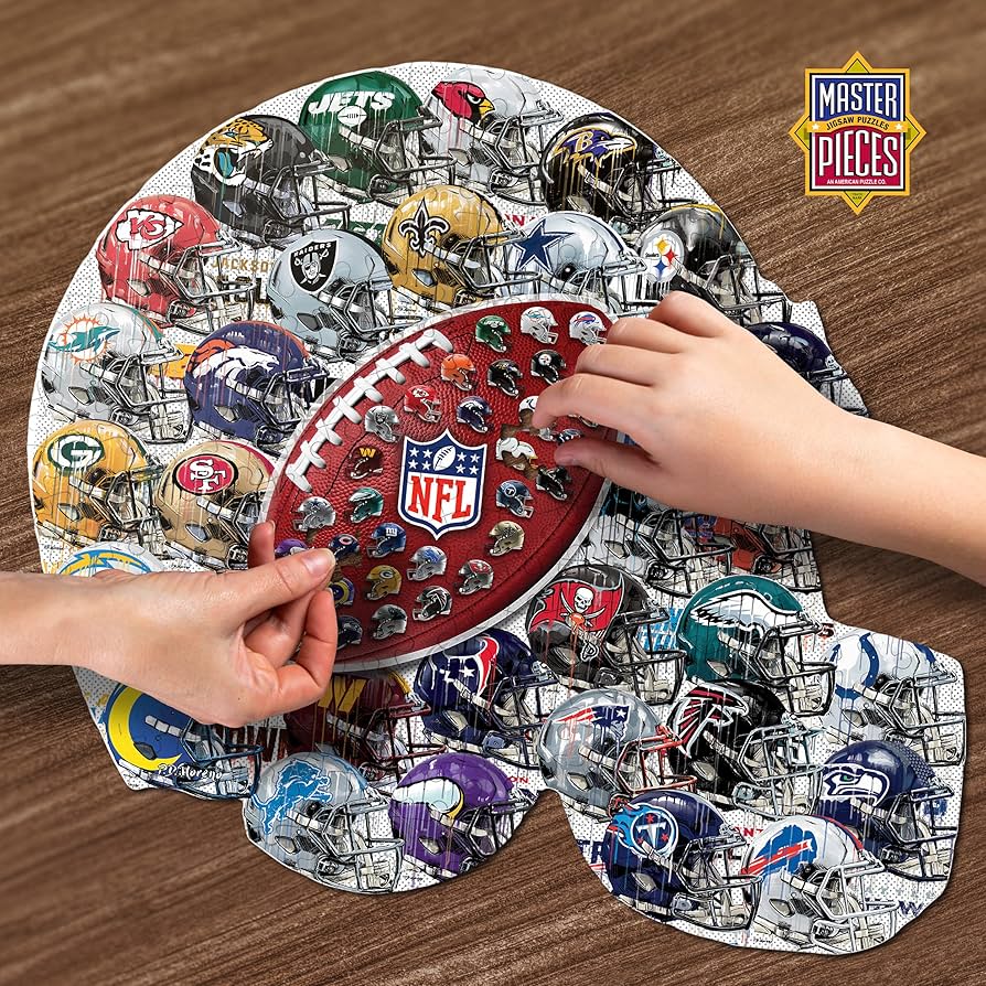 Amazon.com: MasterPieces 500-Piece NFL Drip Art Helmet Shaped