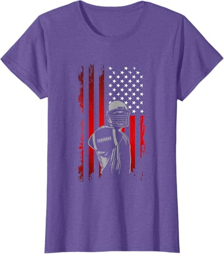 Miniatura 7 de American Football T-Shirt Black,Navy Blue,Asphalt Grey,Baby Blue,Grass Green,Dark Green,Brown,Olive Green,Lemon Yellow,Dark Heather Grey,Heather