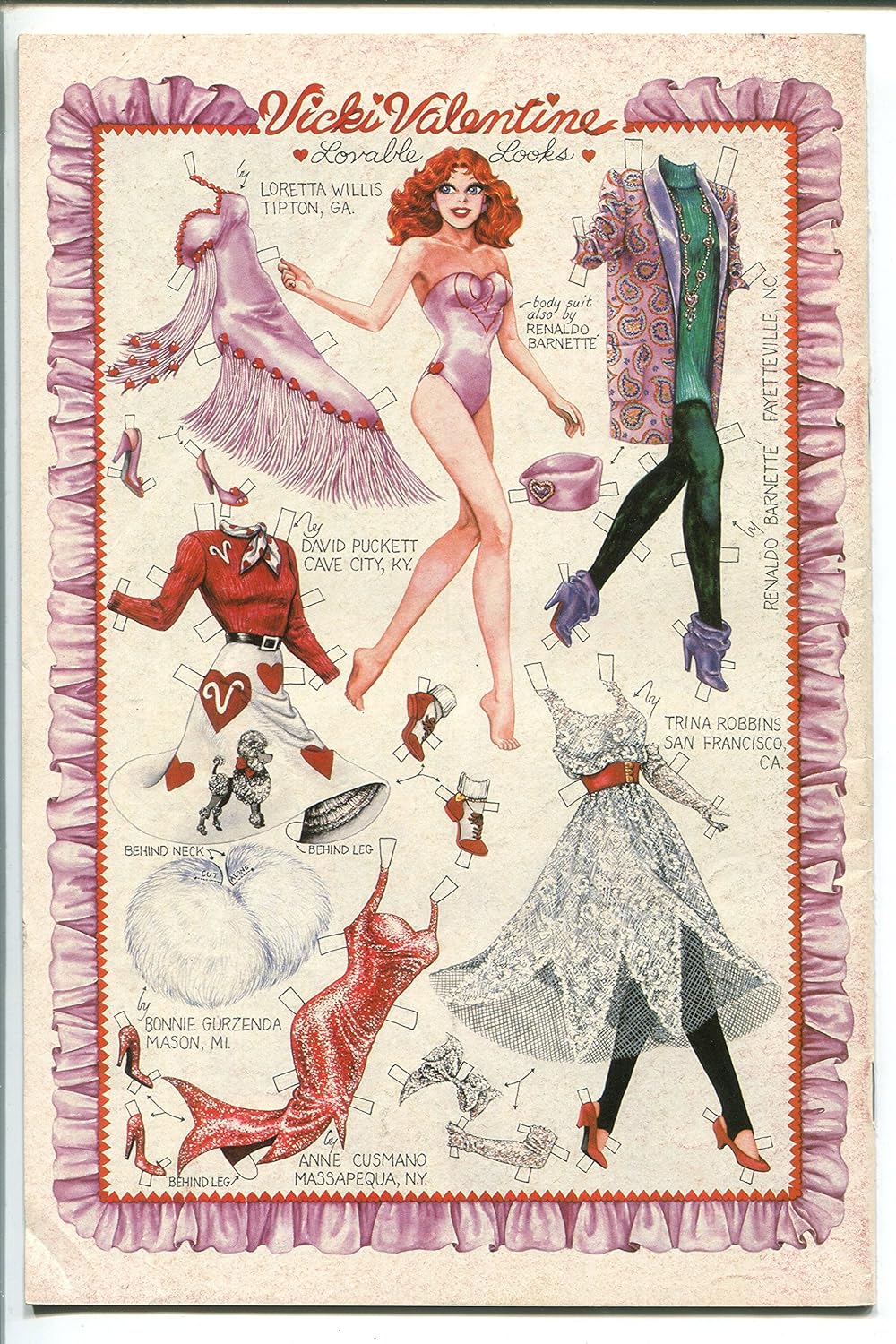 Vicki Valentine #3 1986- BILL WOGGON-- Paper Dolls- -fn+
