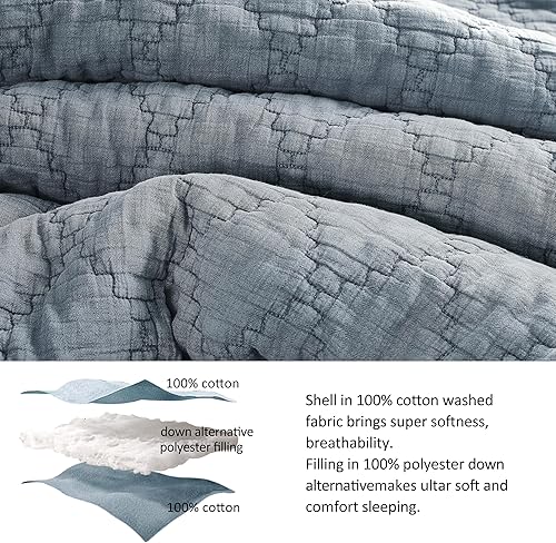 Miniatura 2 de Juego de edredón beige tamaño Queen con funda de almohada, colcha ligera de microfibra ultrasuave marfil para todas las estaciones, 3 piezas, 90 x