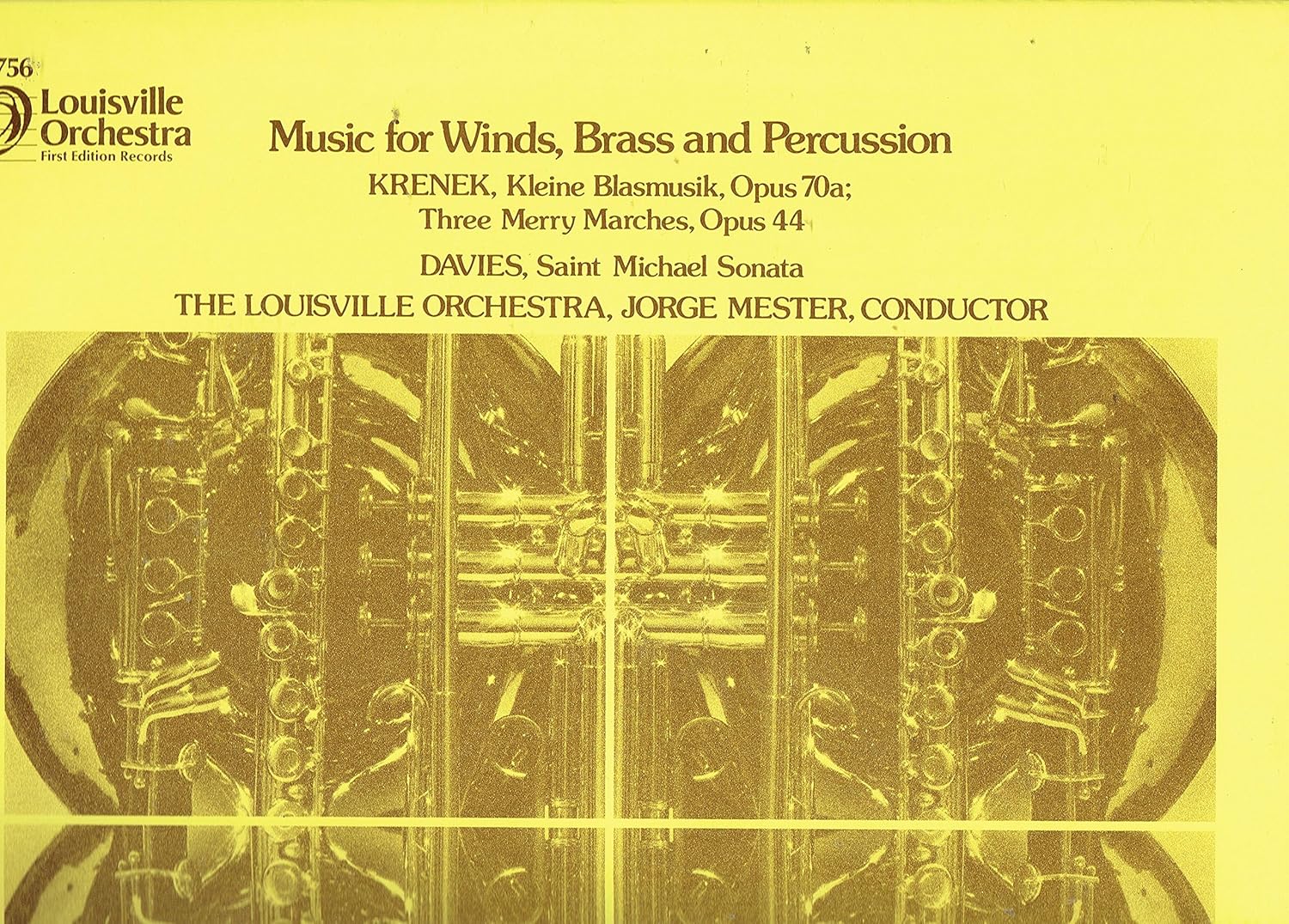 Music for Winds, Brass and Percussion Vinyl LP Record Music