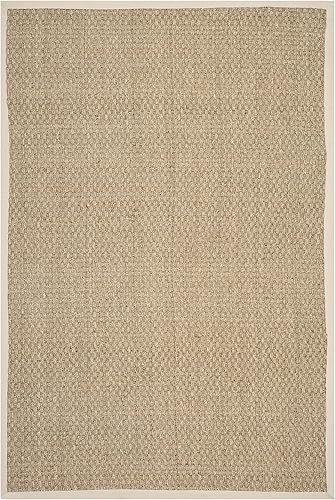 Vista 75 de SAFAVIEH Natural Fiber NF114A - Alfombra de hierba marina, tejido de canasta, con borde, para zonas de alto tráfico, sala de estar, dormitorio, 2