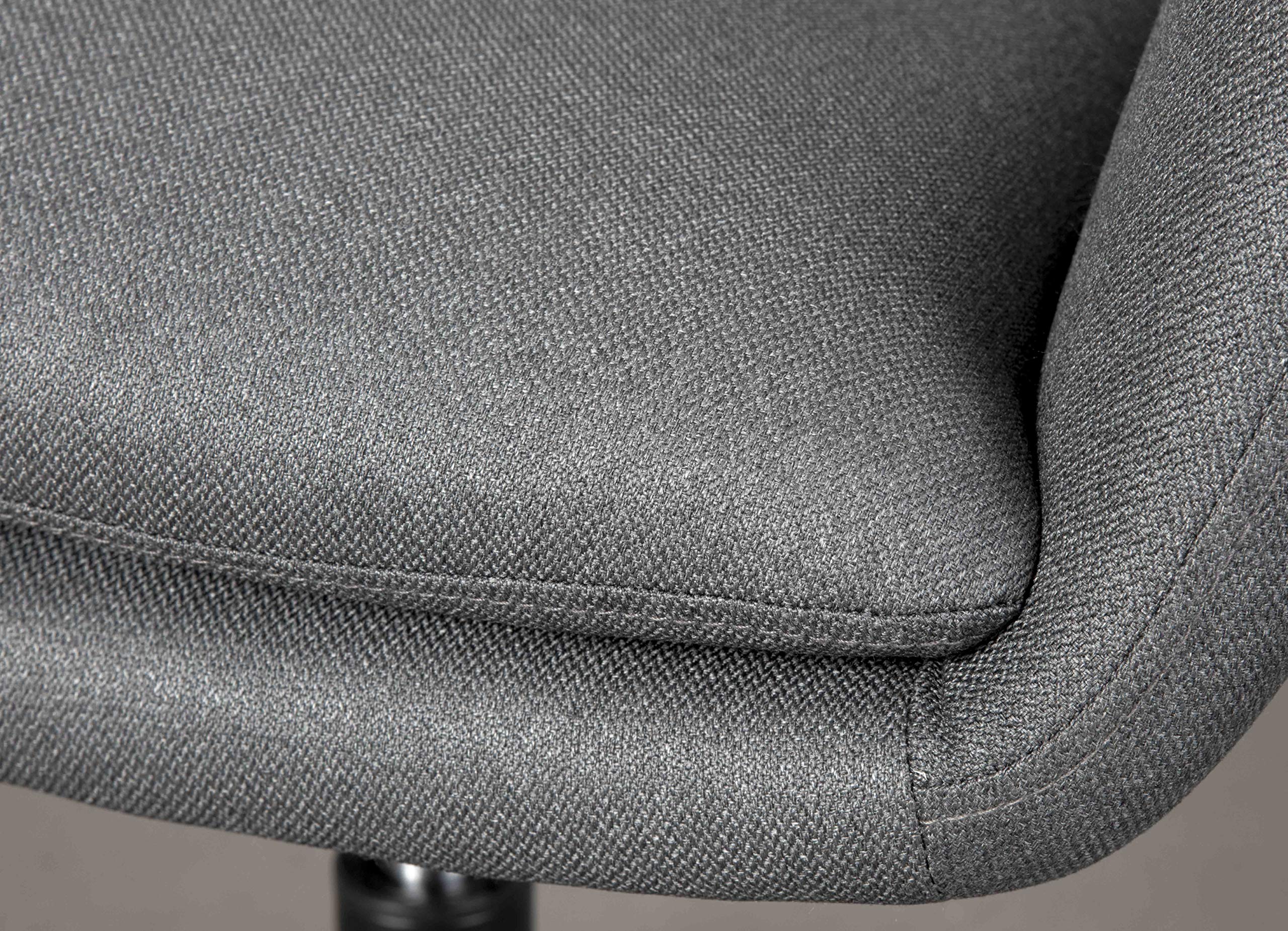 Inter Link - Sedia girevole - Sedia da ufficio - Home Office - Sedile a secchiello - Altezza regolabile - Ruote di sicurezza - Workrelaxed - Fino a circa 100 Kg - Grigio