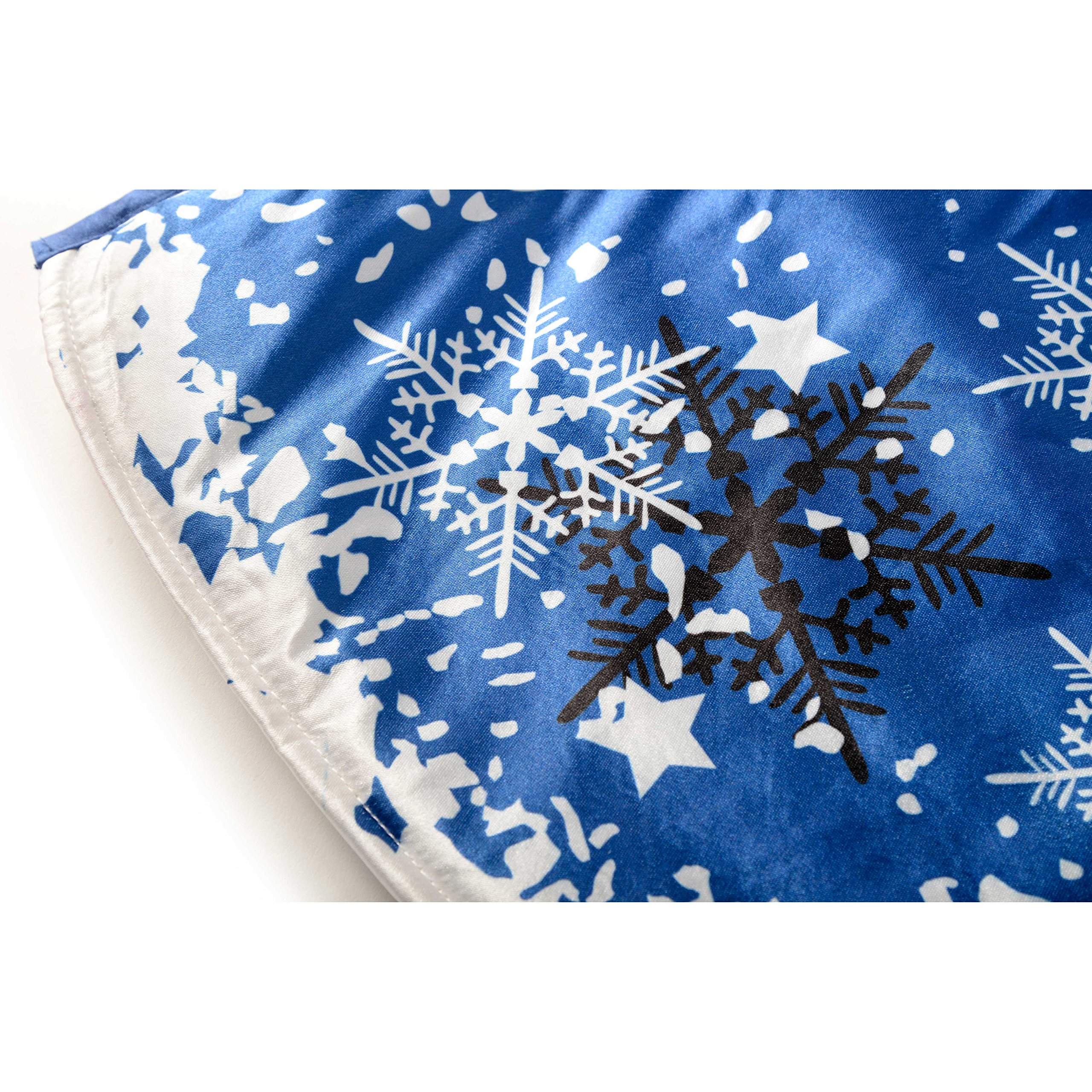 WeRChristmas Snowflake Christmas Tree Skirt Decoration, 120 cm - Large, Blue, 58.5 x 35.3 x 57 cm - Image 3