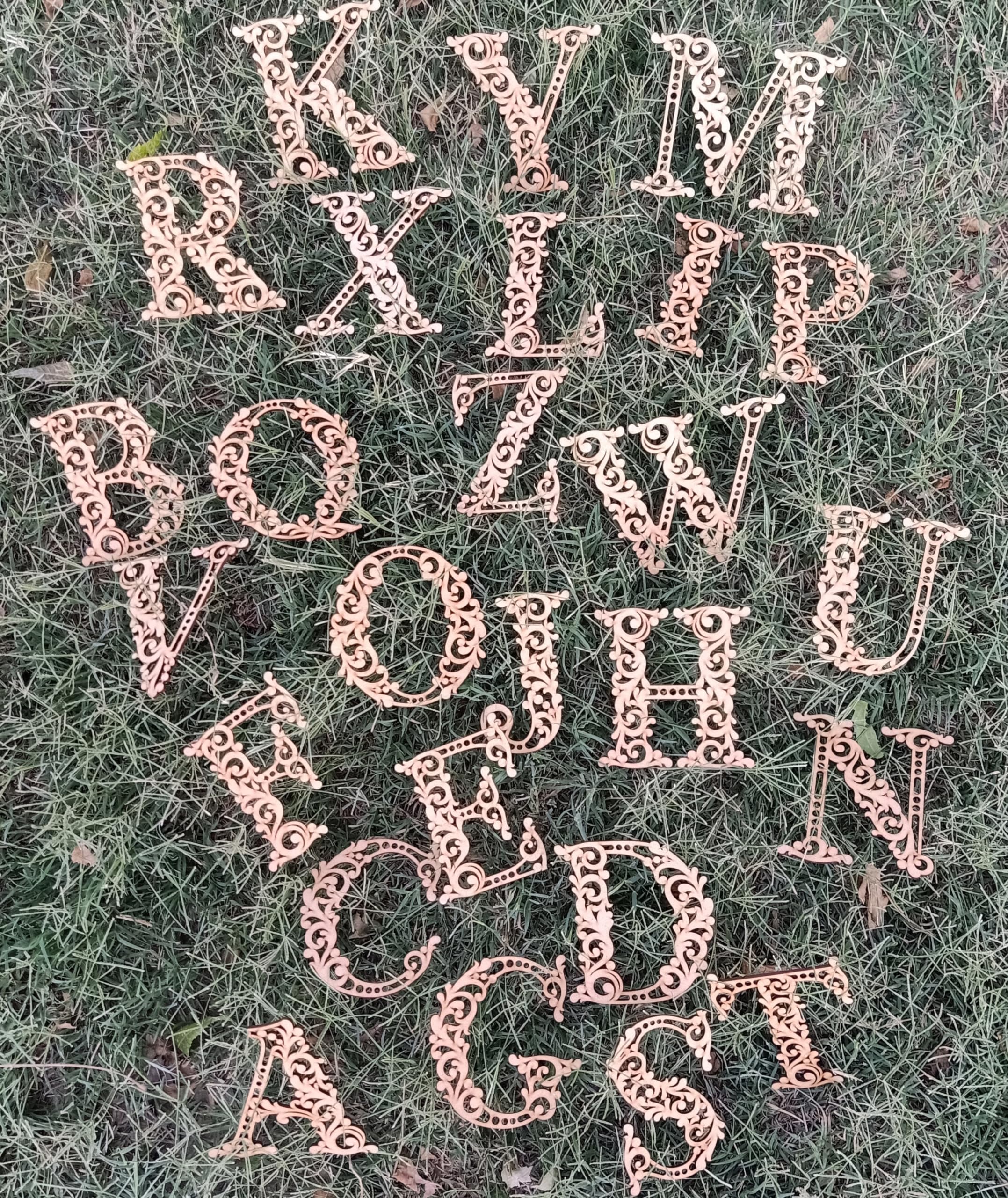 Cliths 26 Pcs Wooden Letters 2 Inch for Crafts - Unfinished Capital Designer Alphabet Letters for DIY Painting, Arts, Home Decorations & Kids 2