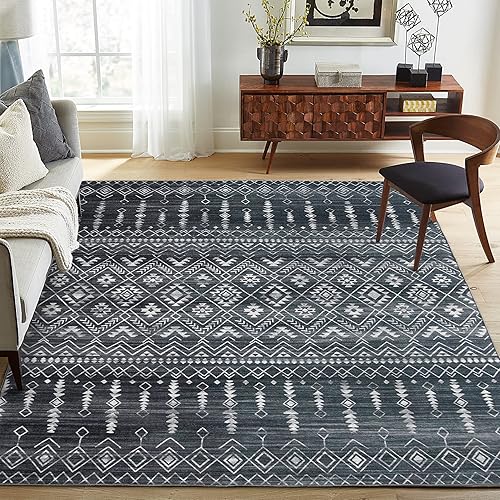 Miniatura 2 de ReaLife Rugs - Alfombra ecológica de fibras recicladas prémium, lavable en máquina, antimanchas, antideslizante, sin desprendimientos, apta para