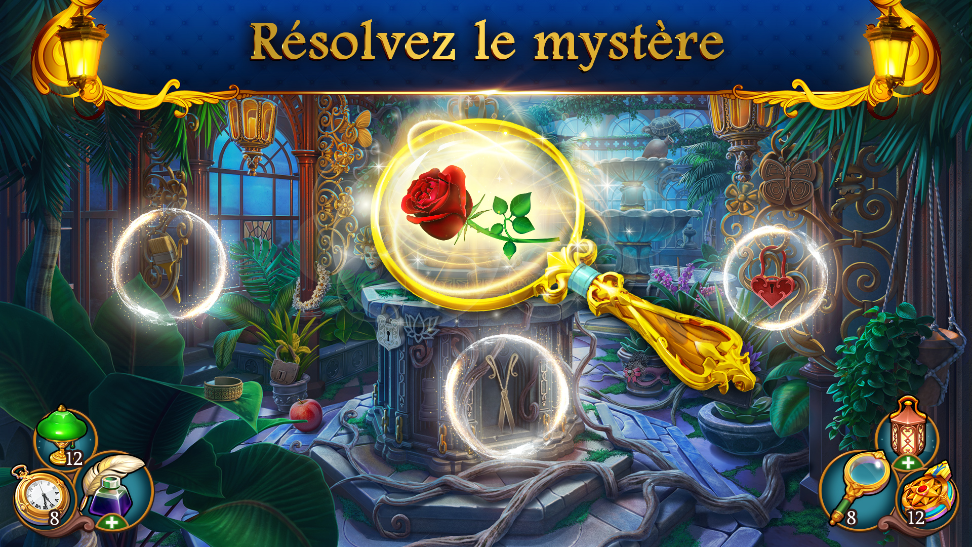 Sherlock · Jeu gratuit d'objets cachés et de match-3 · Une grande