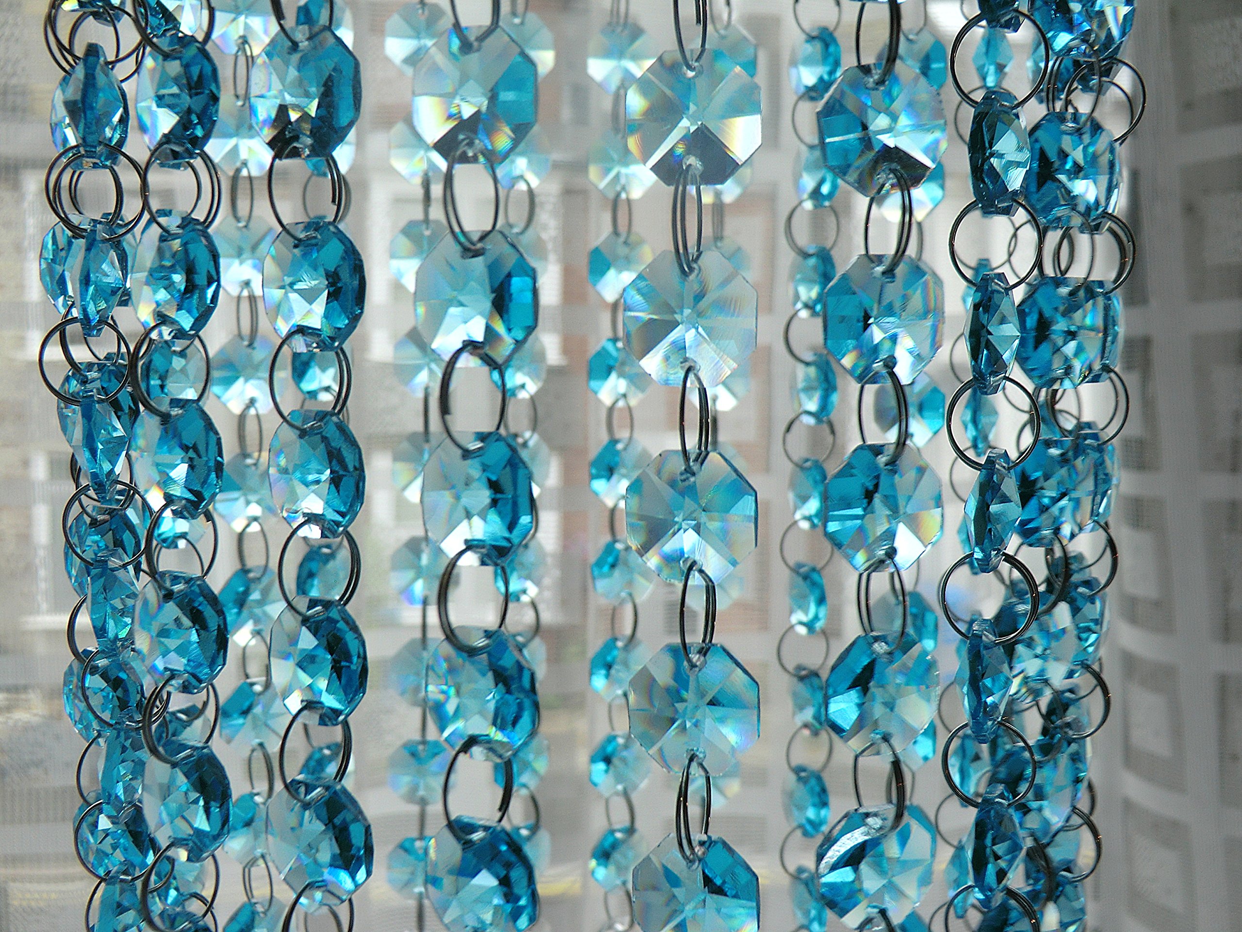 PATIKIL Guirlande De Perles De Cristal Octogonales Pour Rideaux De Perles à Suspendre - Décoration De Mariage Et De Fête - Transparent - 10 Mm - 10 M