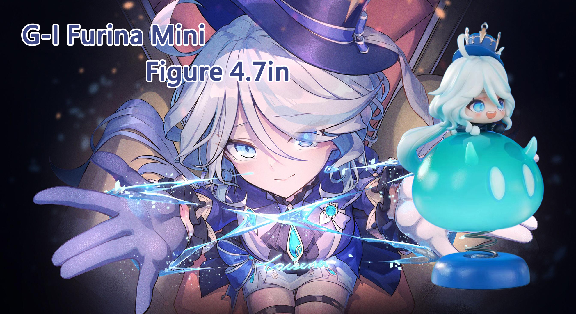 G-I Furina Mini Figure PVC 4.7in Anime Game Character Desktop Car