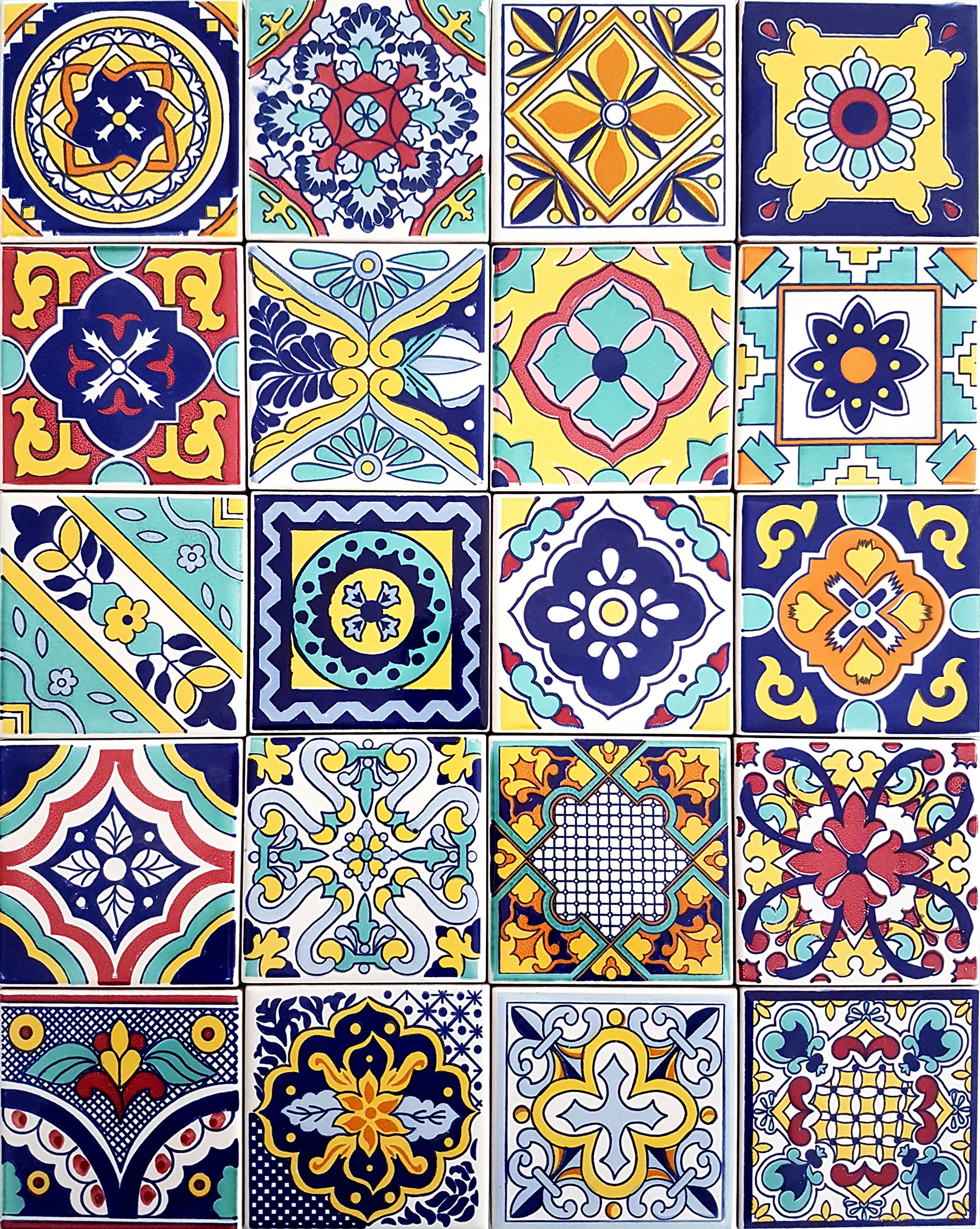 Set 20 Piastrelle cm 10x10x1 in Ceramica per Patchwork S10PTW20