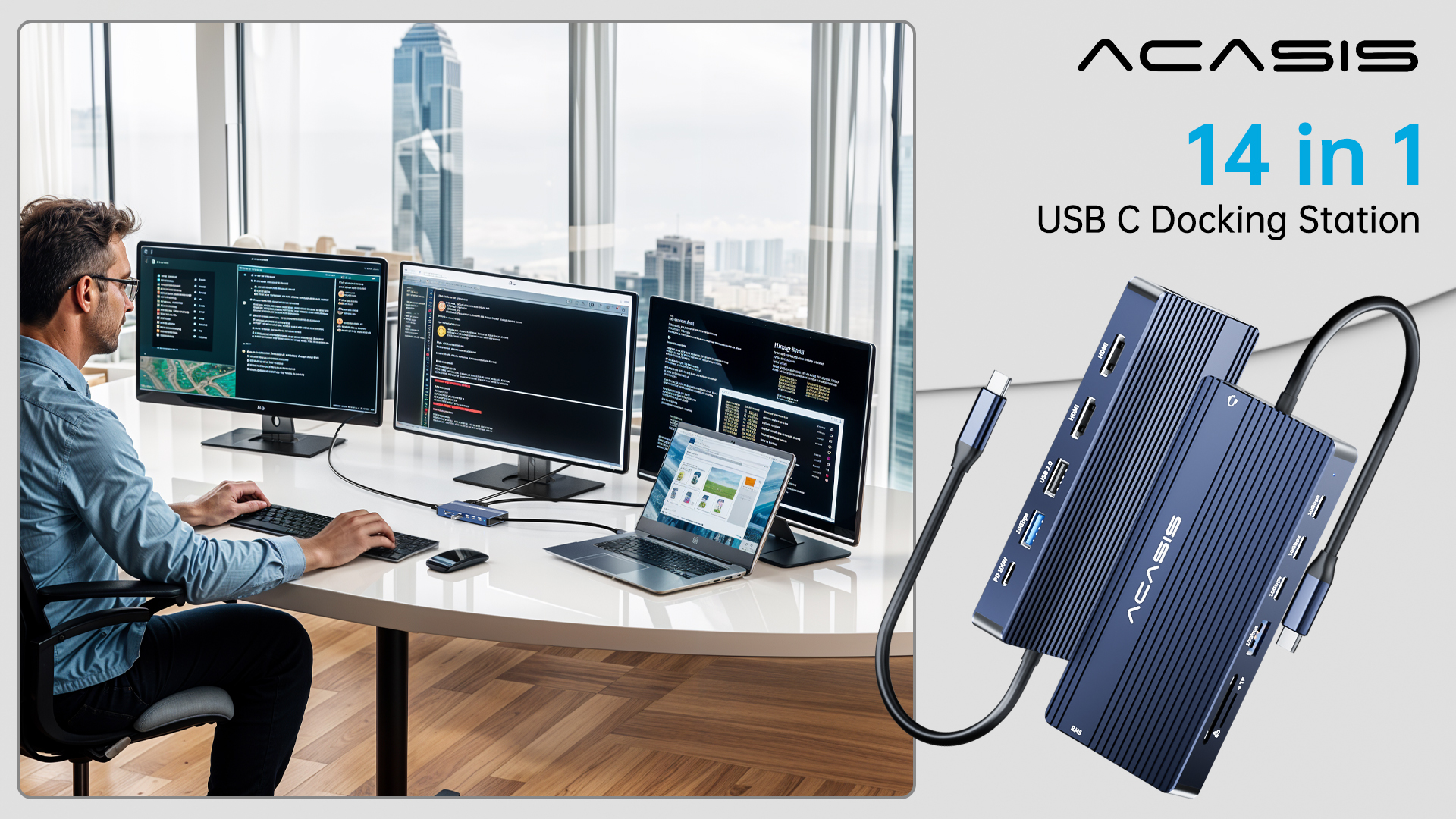 Amazon.com: USB C Docking Station Dual HDMI Monitor, Laptop