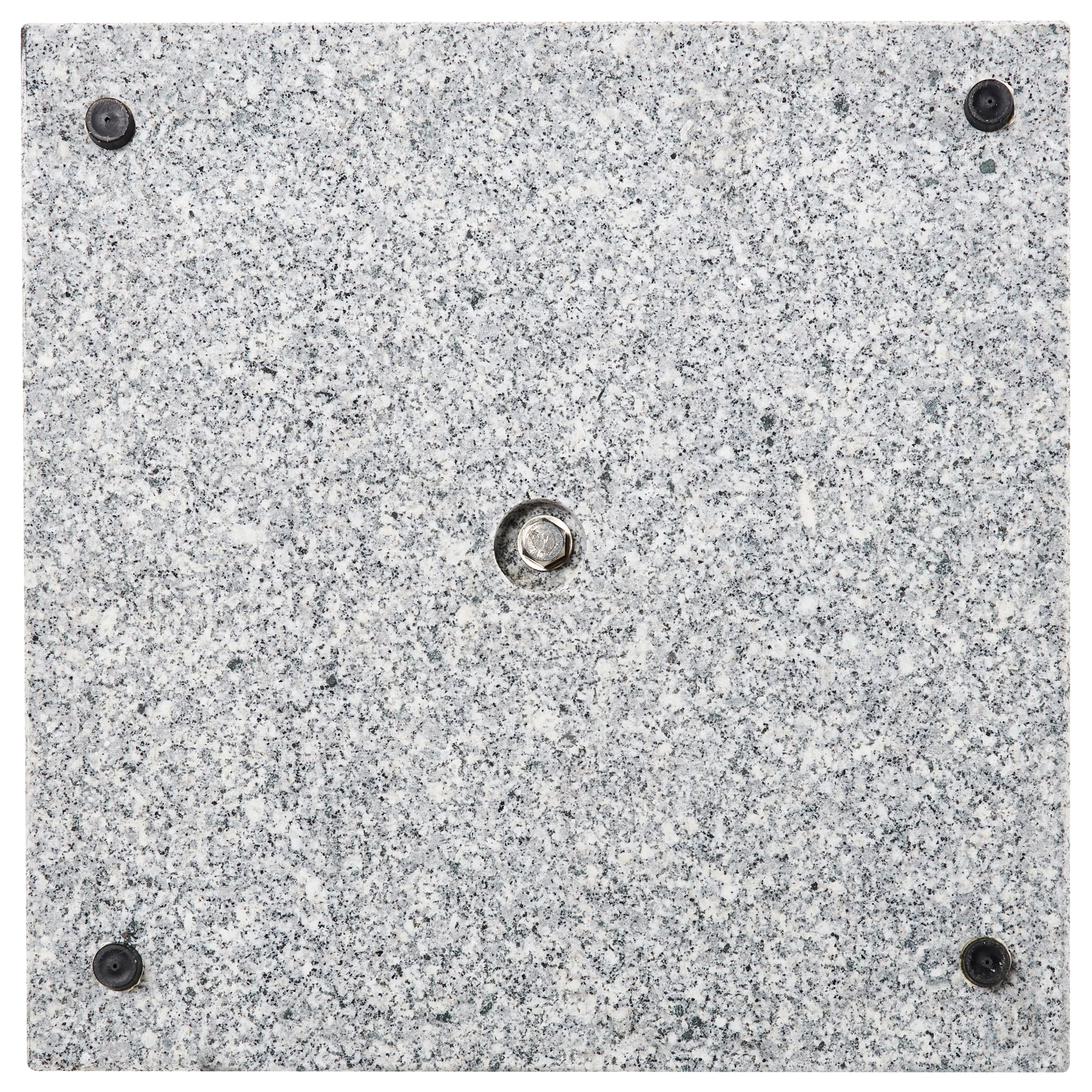 Base de Parasol en Bois Granit Acier Carré 45 x 45 cm 21 kg Marron Ceccano