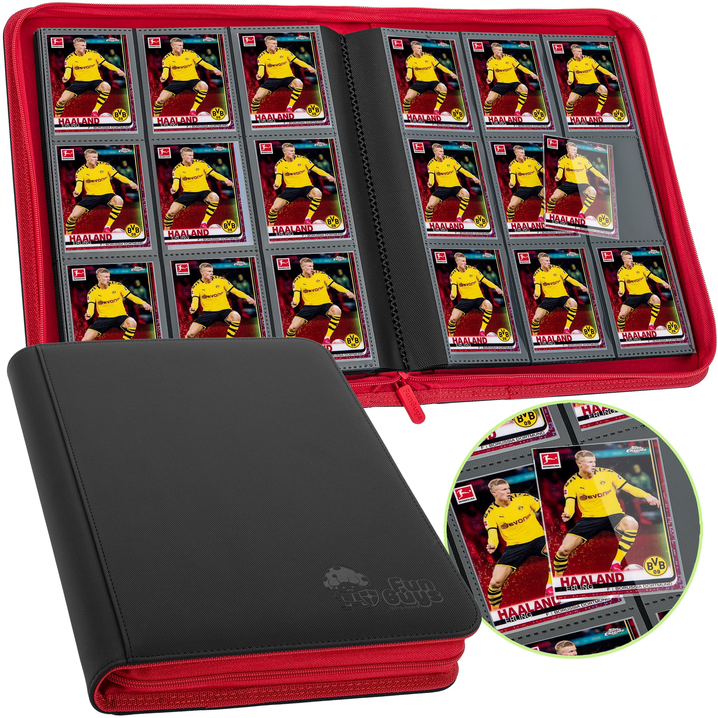FunGuys Trading Card Binder, 9 Pocket, 504 Side Loading Sports