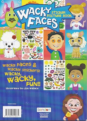 Miniatura 2 de Bendon Wacky Faces Create-A-Face - Bloc para calcomanías (caras locas)