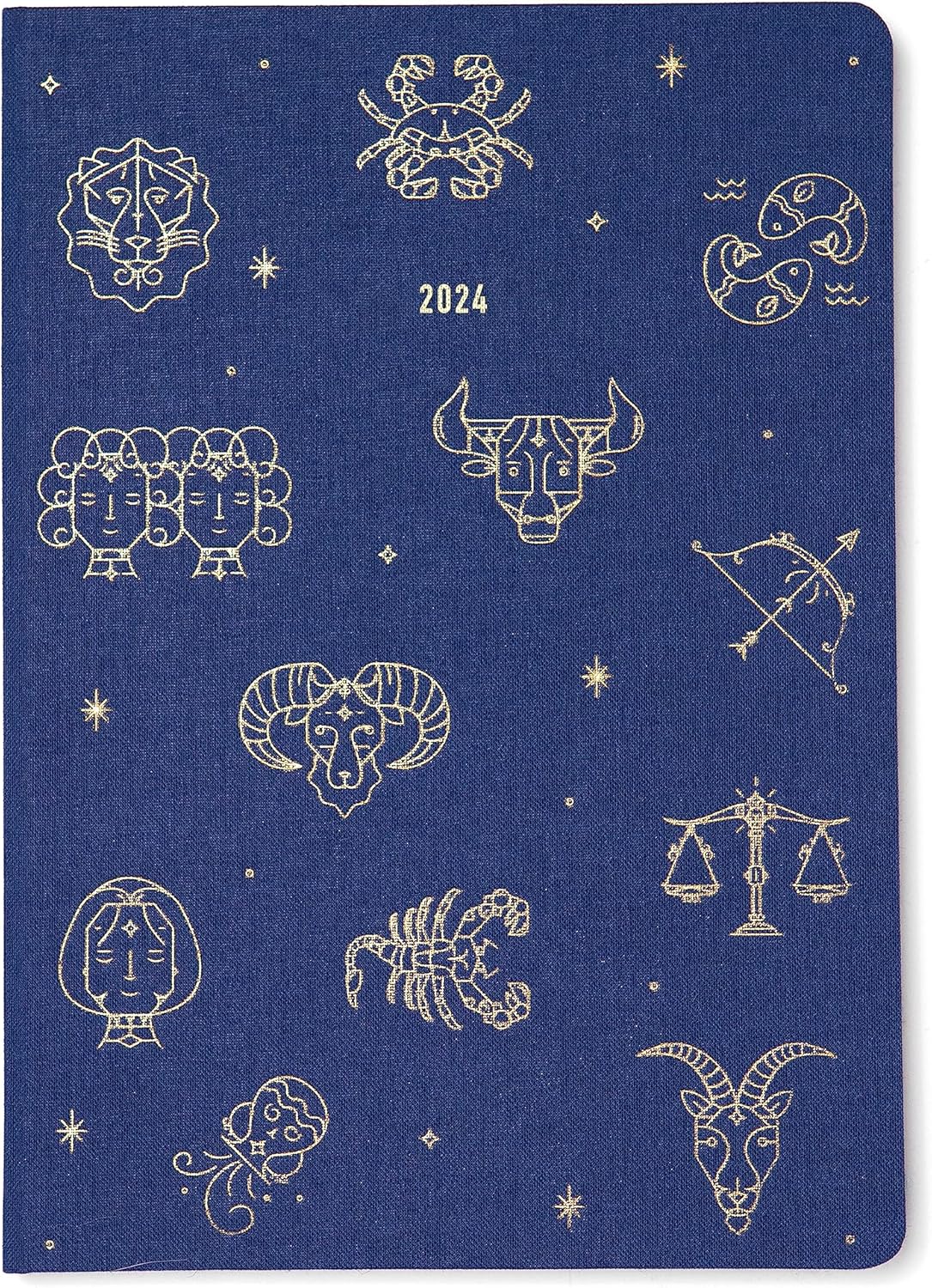 Letts Zodiac A5 week to view 2024 diary - midnight